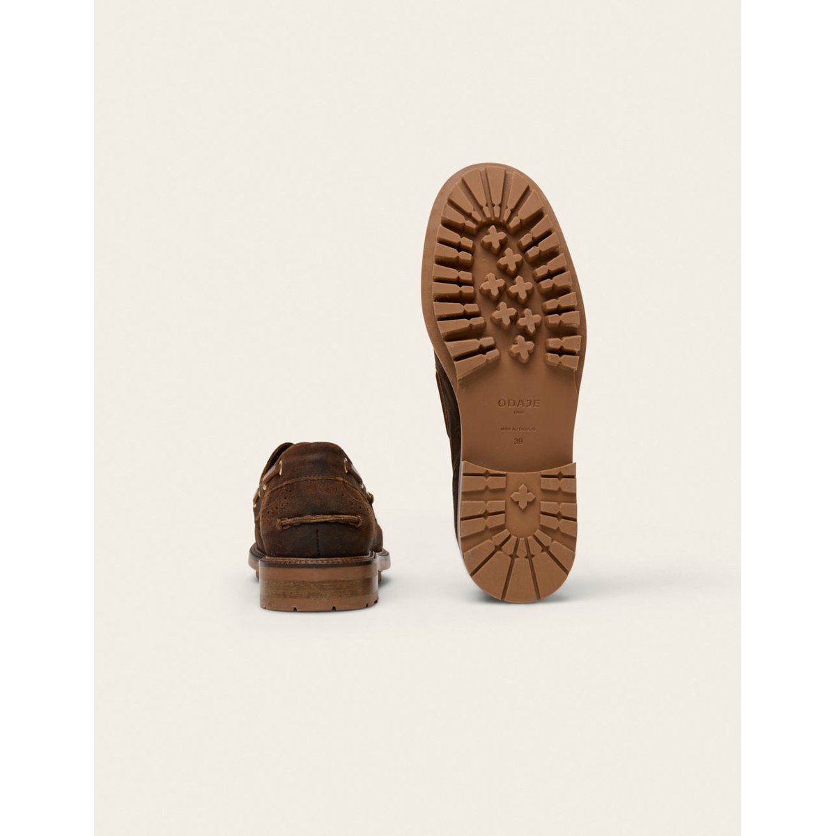 Derbies NIZA suède huilé marron, ODAJE