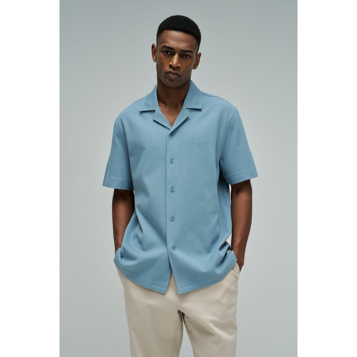 CHEMISE TEXTURÉE bleu, SALSA JEANS