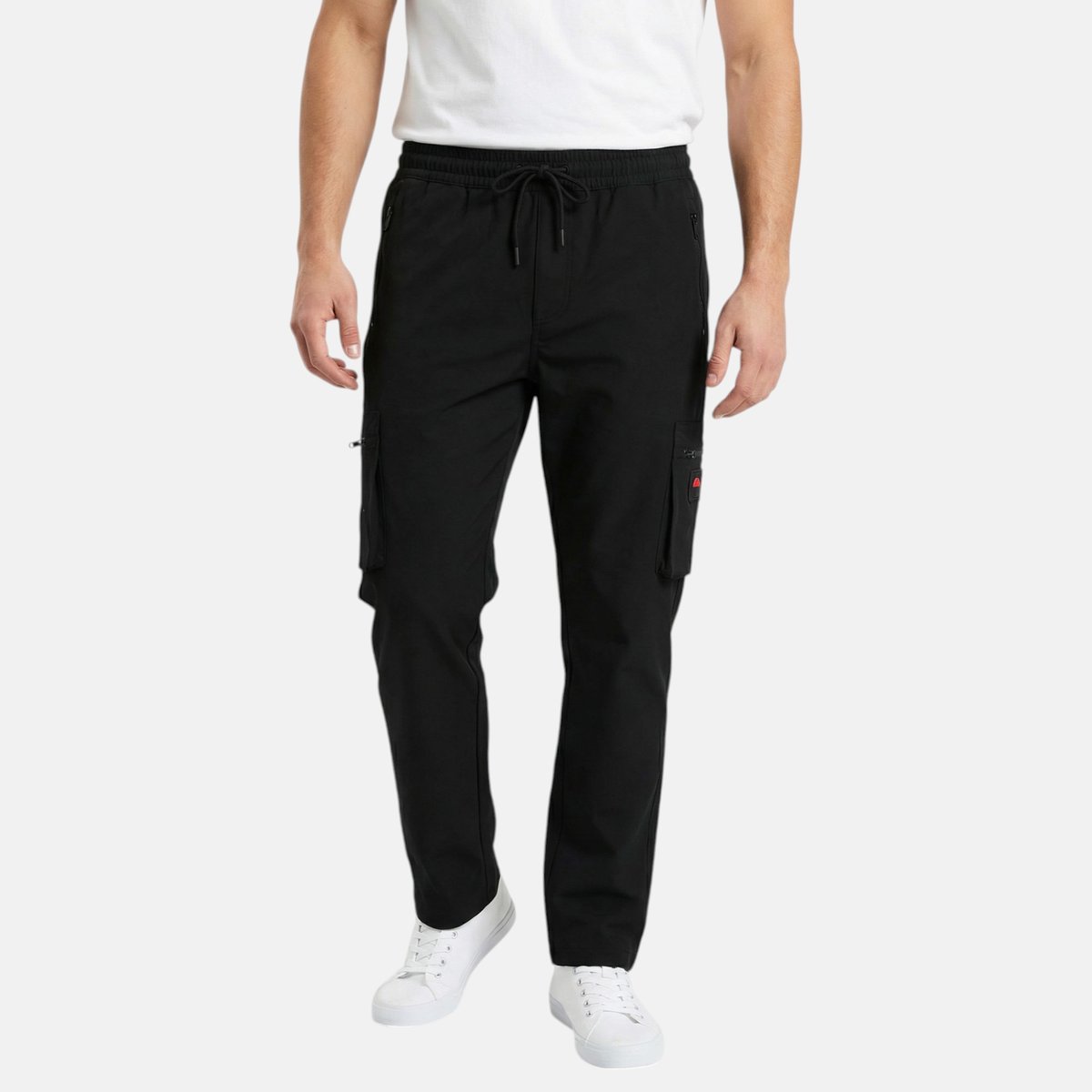 Pantalon de jogging cargo à cordon, coupe droite et poches latérales TEMPO noir, ELLESSE