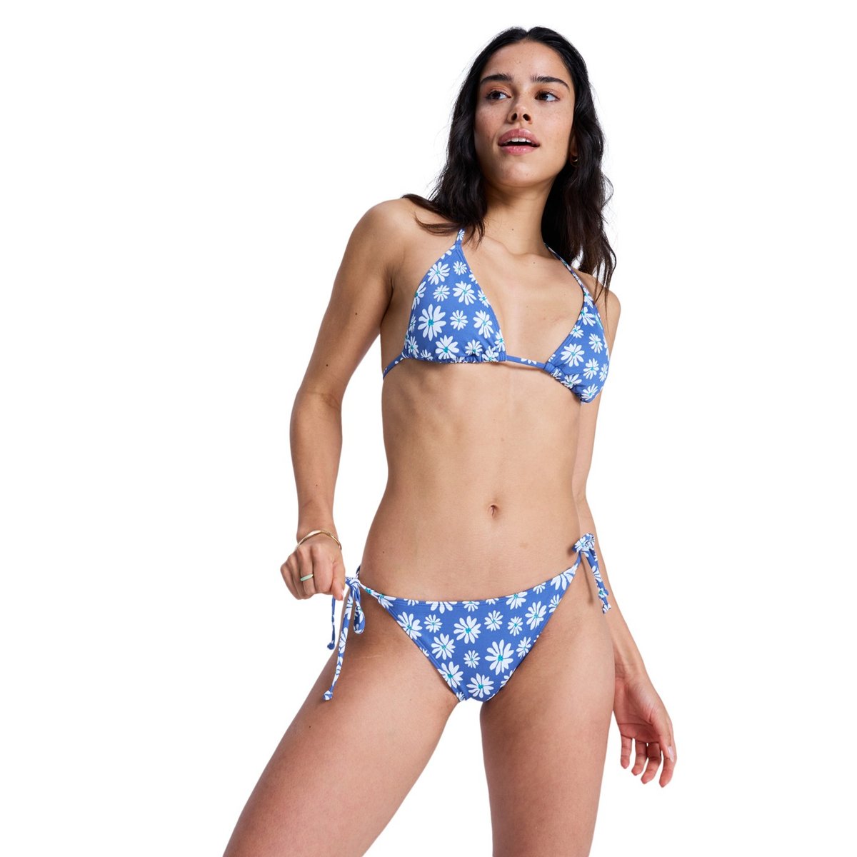 Bas de maillot de bain culotte bikini à nouer sur les côtés PRINTED ESSENTIALS TS CLASSIC. bleu dutch blue flower soul small, ROXY
