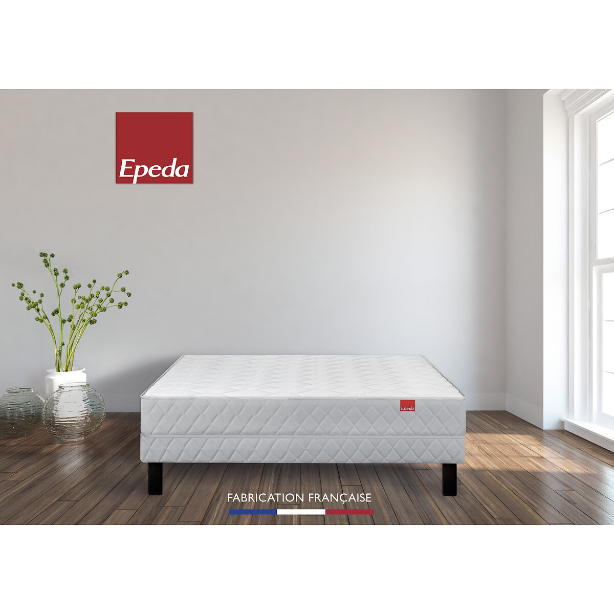 Matras met pocketveren Dormeur wit/parelgrijs, EPEDA