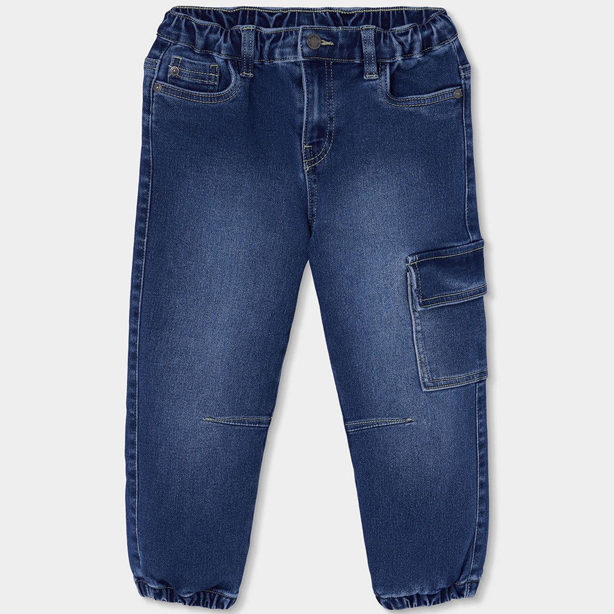Pantalon garçon denim avec poche latérale bleu, BOBOLI