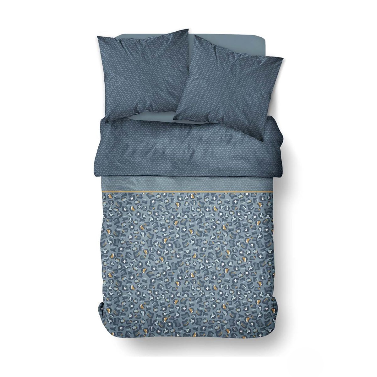 Parure de lit imprimé Animalier SUNSHINE ELISE bleu, TODAY