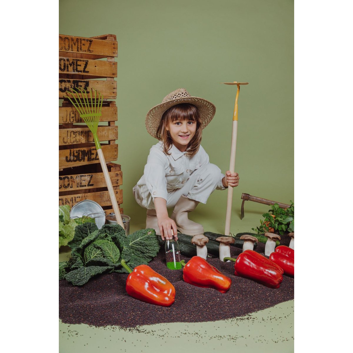 Bouteille sensorielle Légumes multicolore, PETIT BOUM