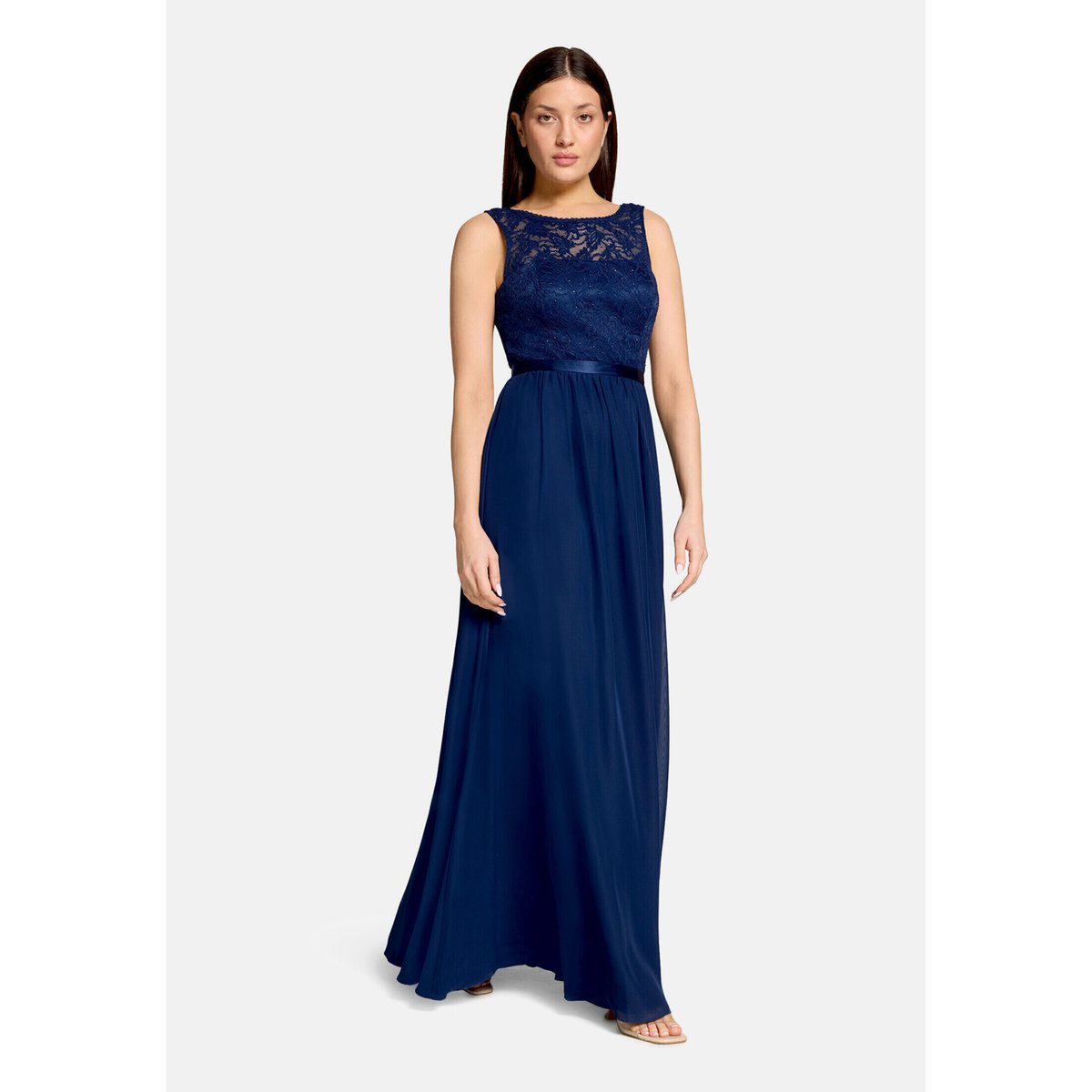 Robe de cocktail en dentelle festival blue, VERA MONT
