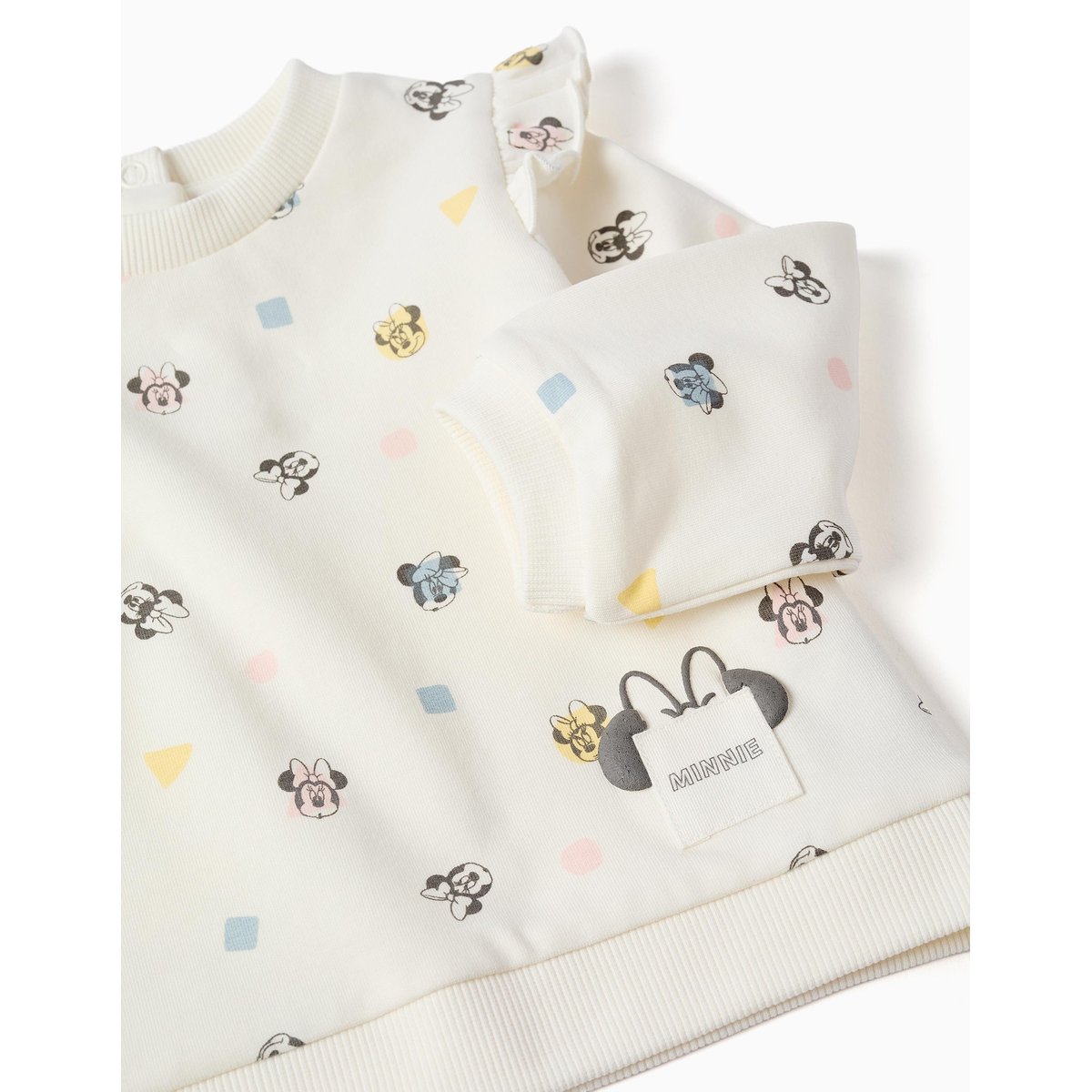 Ensemble de jogging en coton peigné avec motif Minnie blanc, ZIPPY