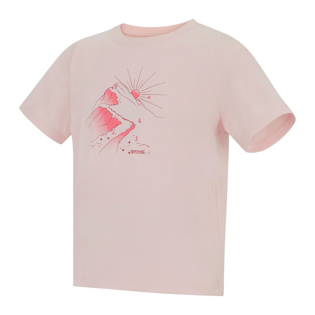T-shirt manches courtes motif/style lever du soleil ARIA rose pâle imprimé graphique, REGATTA