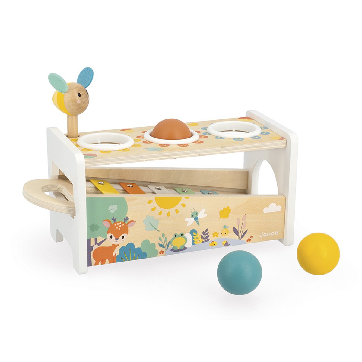 Jouet musical tap tap xylo pure multicolore, JANOD
