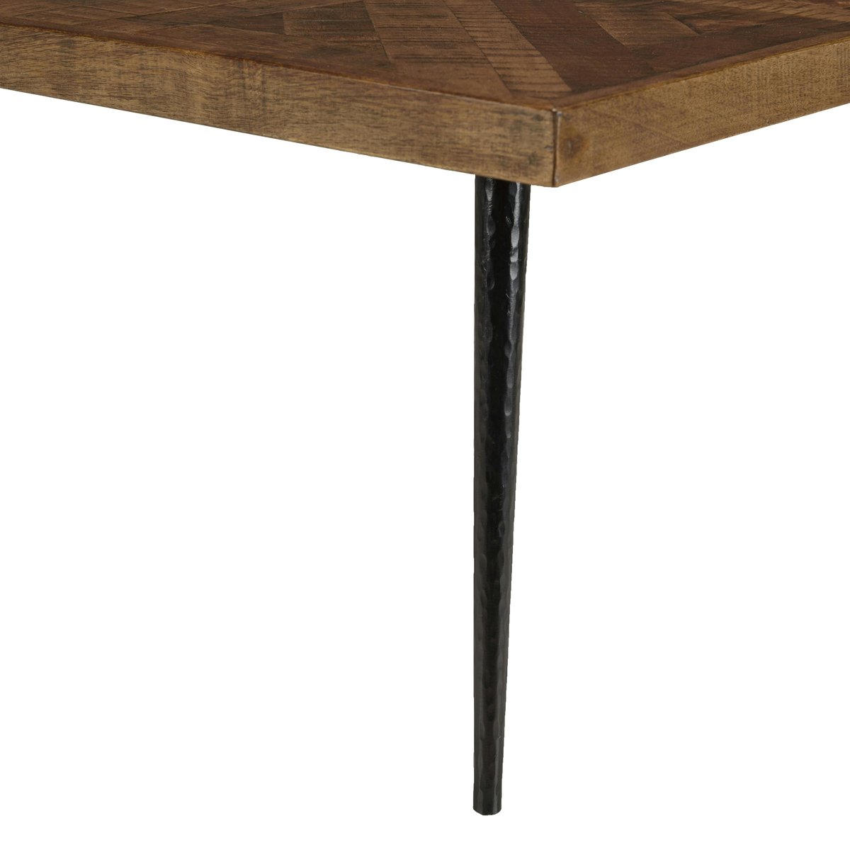 Table de salon rectangulaire bois recyclé marqueterie 135 cm KORKAI bois naturel, PIER IMPORT