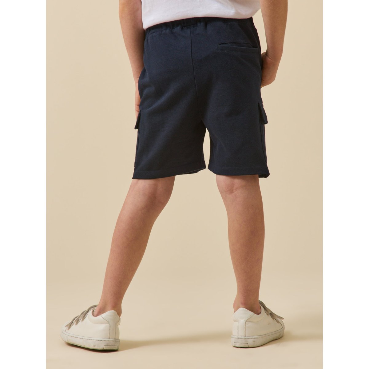 Short en maille piquée  - coton biologique marine, CYRILLUS