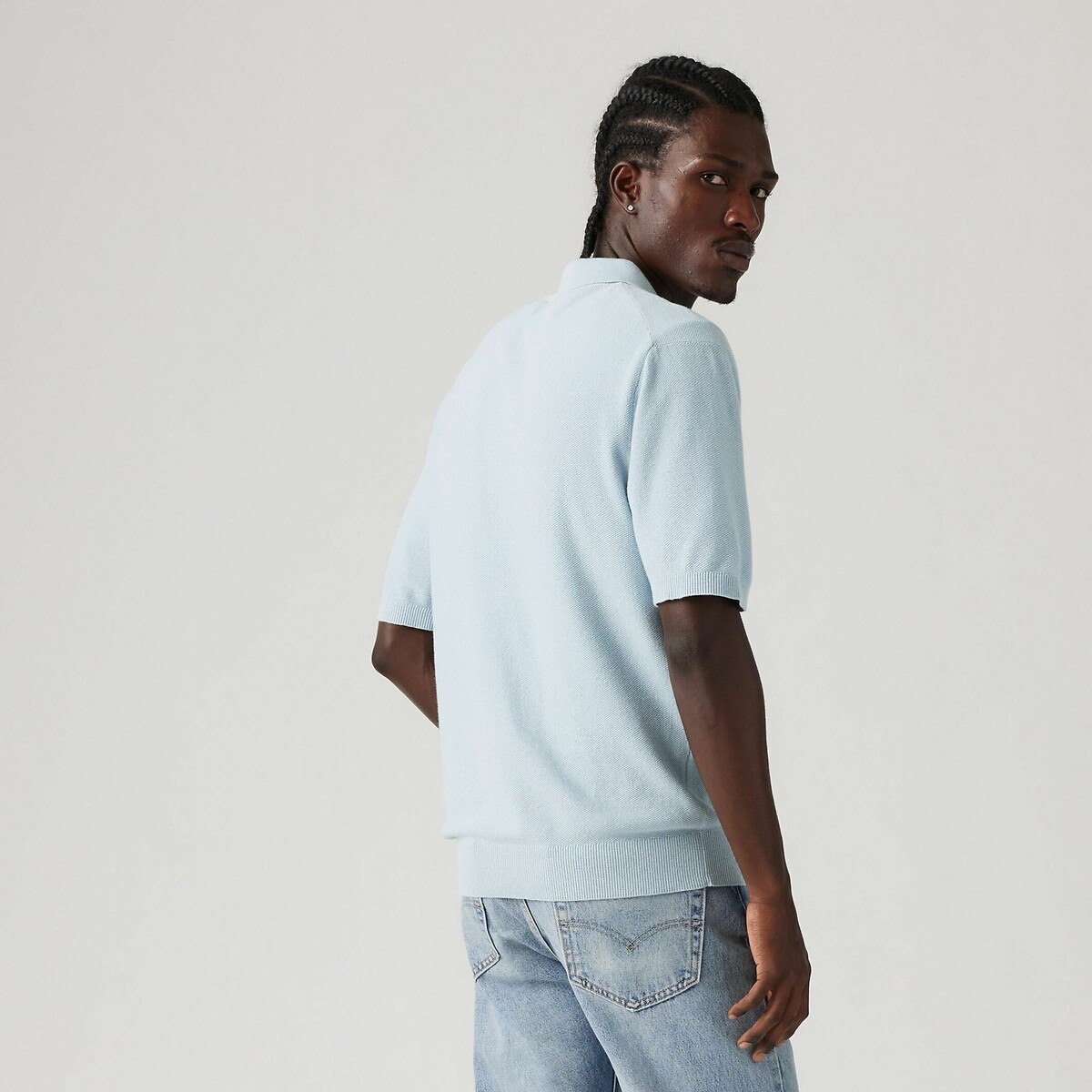 Cotton/Linen Polo Shirt sky blue, LEVI'S