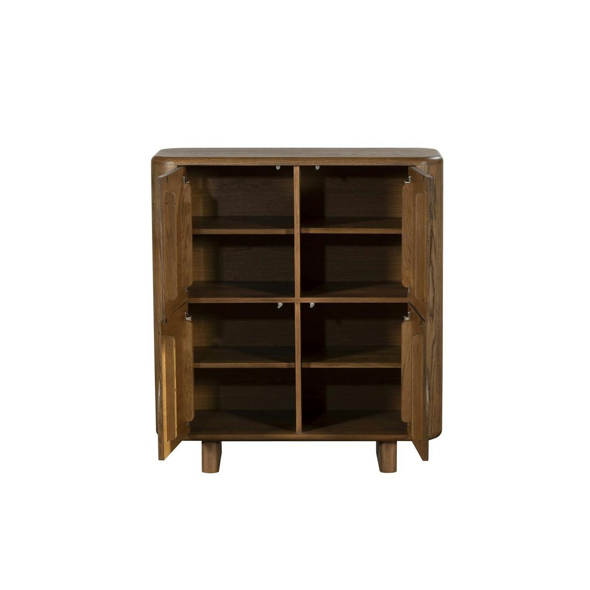 Buffet haut contemporain 4 portes KYOTO bois naturel, PIER IMPORT