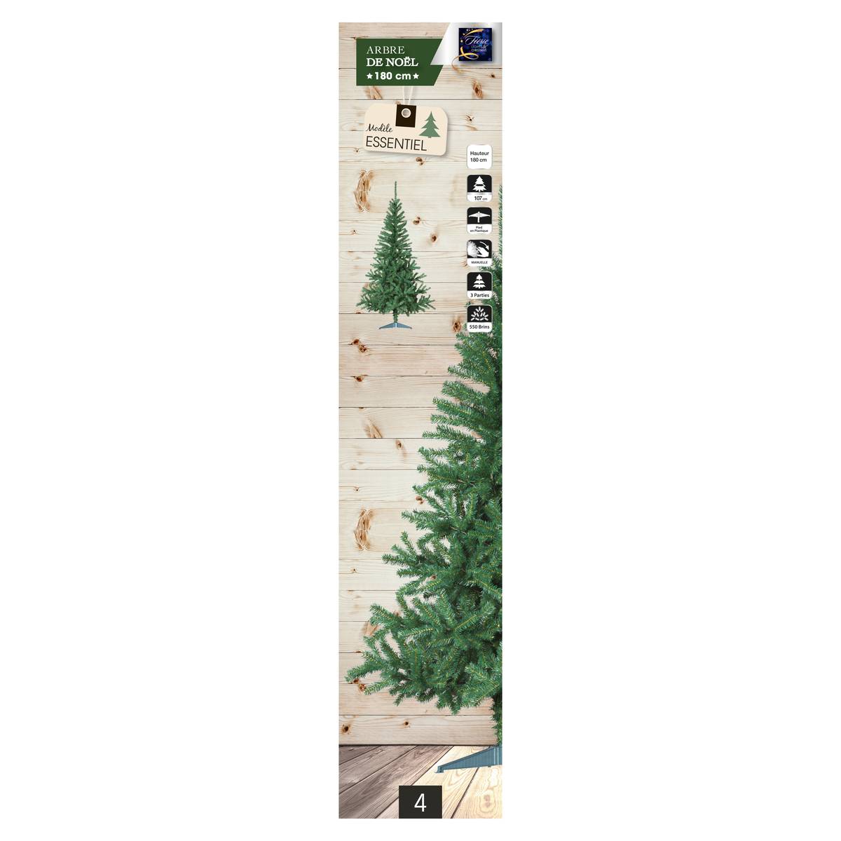 Sapin Essentiel 180 cm vert vert, FEERIC LIGHTS & CHRISTMAS