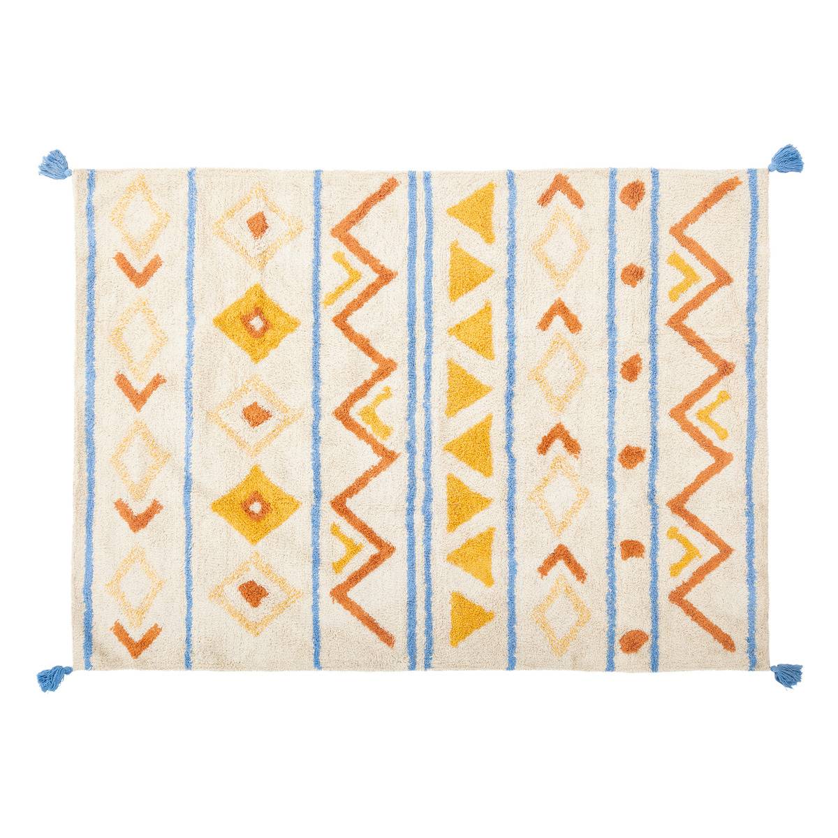 Tapis rectangulaire en coton tufté à pompons ANTON multicolore, ATMOSPHERA FOR KIDS