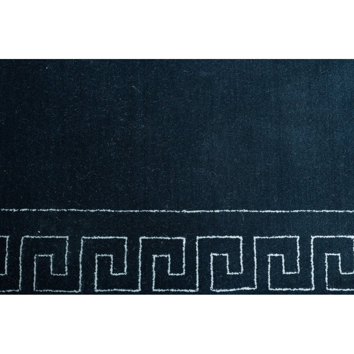 Tapis en laine vierge tissé à la main marine, THEKO