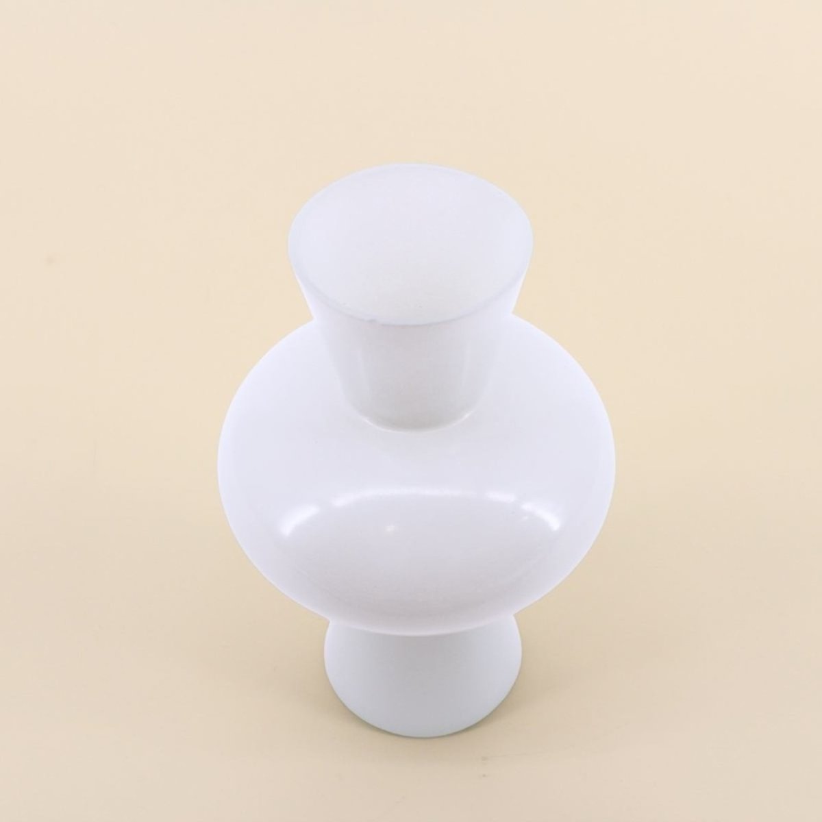 Vase boule en verre, H21cm blanc, DECOSTAR