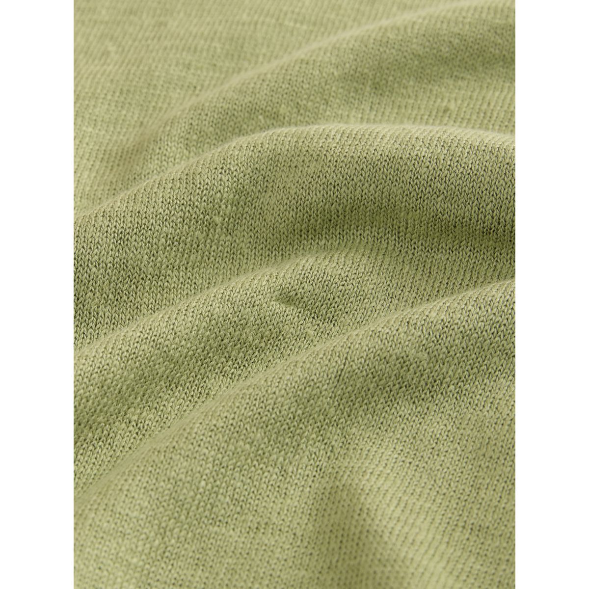 Polo en maille à liserés lin signature vert, NEXT