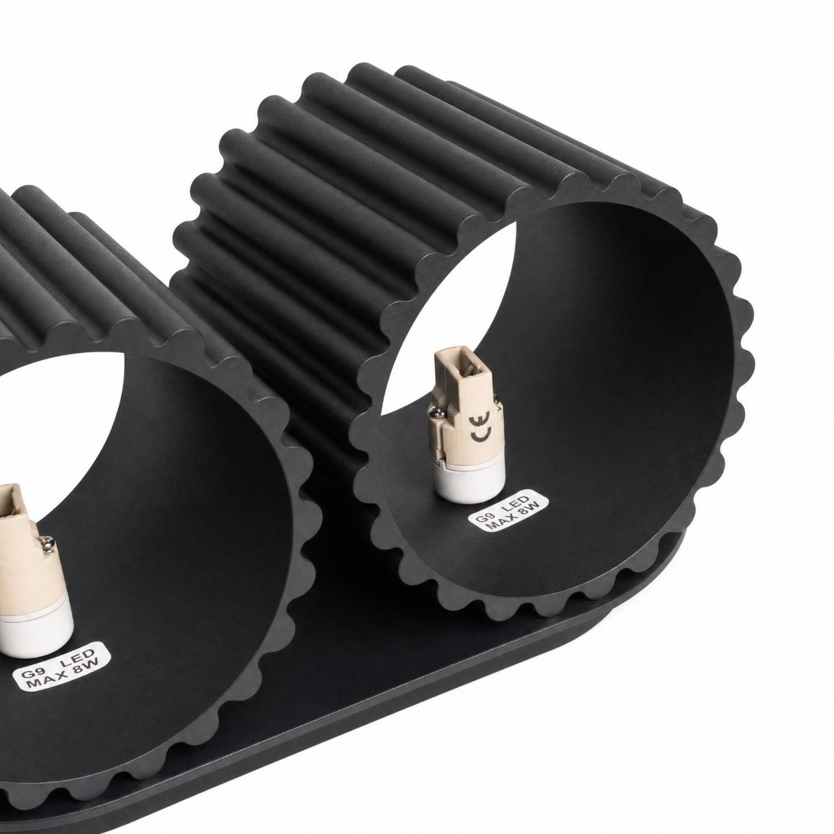 Applique murale Aluminium Noir G9 2 Aura noir, EDEN