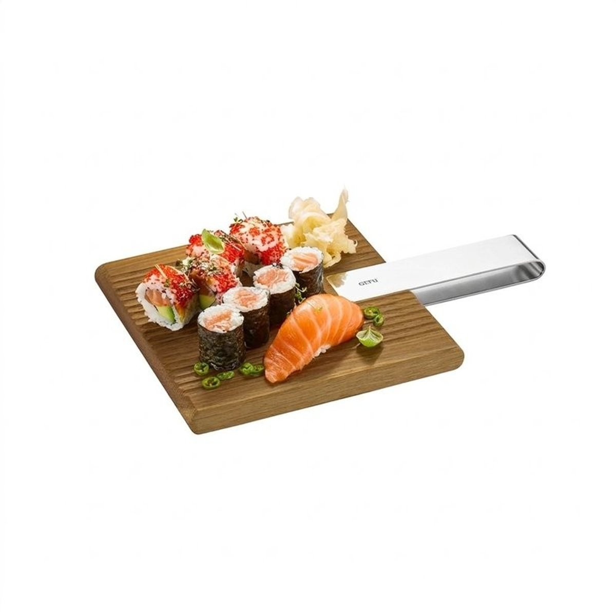 Planche de service TAVOLO, carrée argent / brun, GEFU