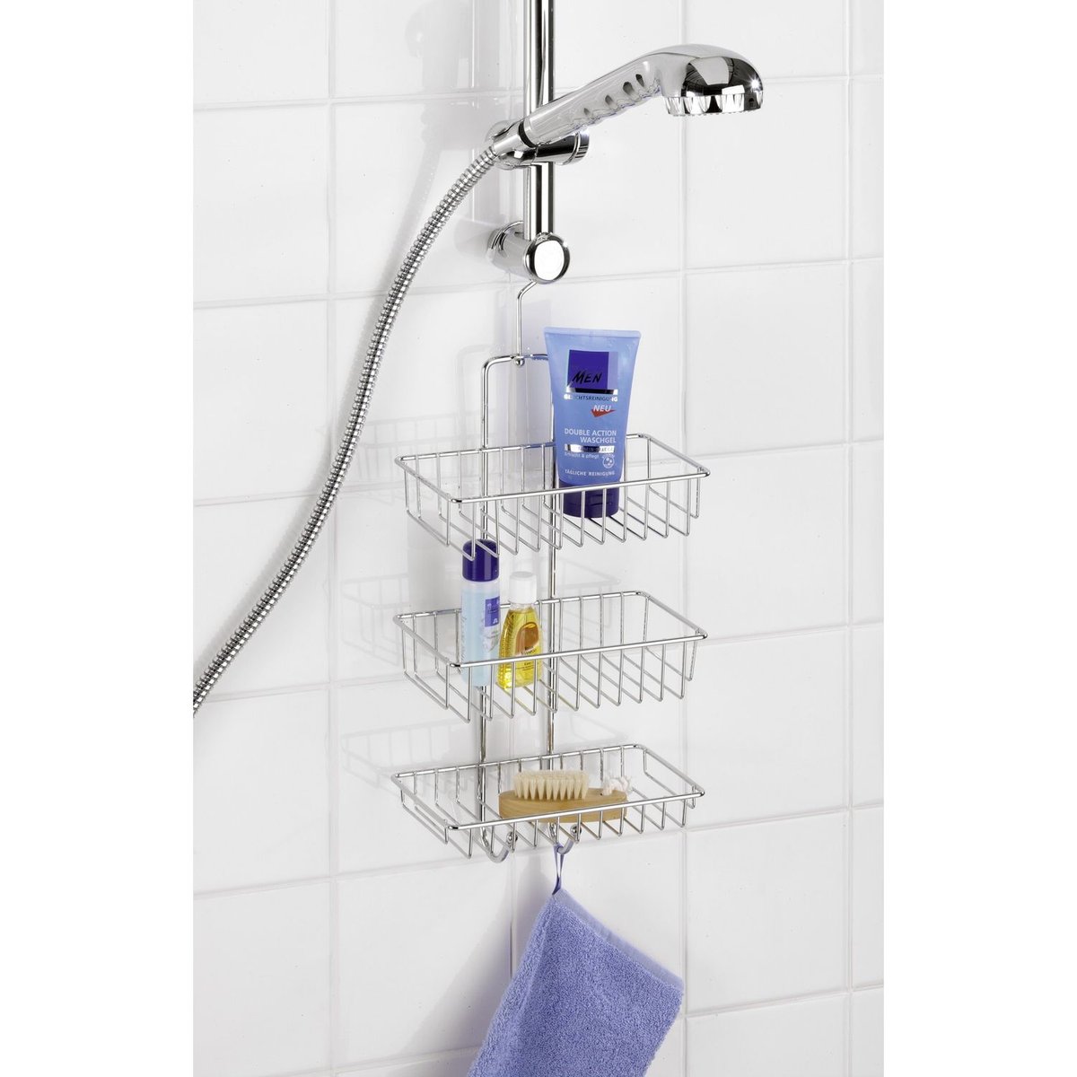 Etagère De Douche Nivala argent, WENKO