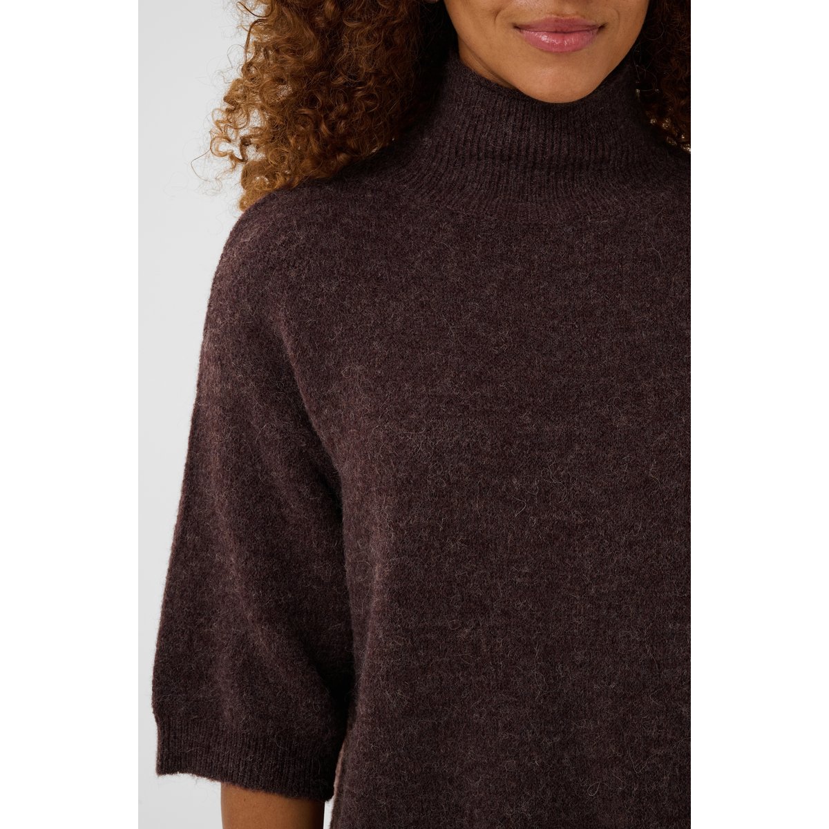 Pullover tricoté marron fudge melange, KAFFE