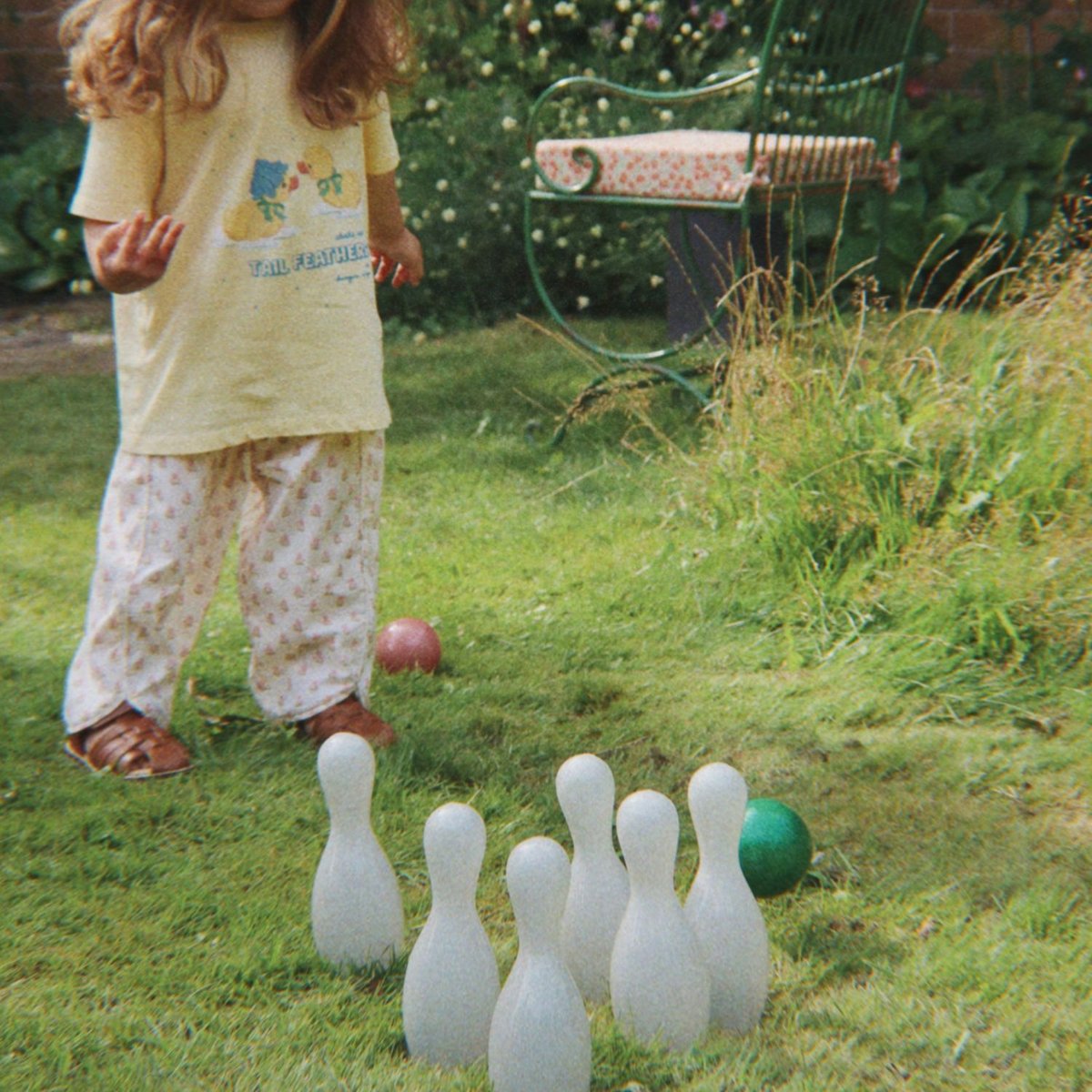 Jeu de quilles argenté, vert, rose, KONGES SLOJD