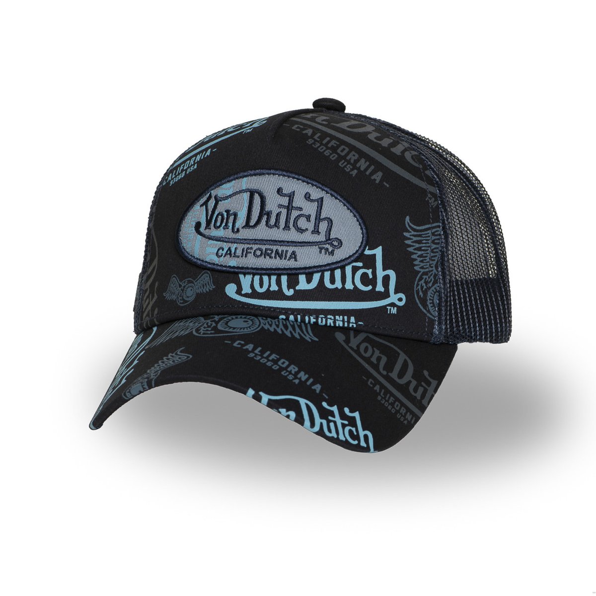 Casquette Trucker Cafe noir/bleu/gris, VON DUTCH
