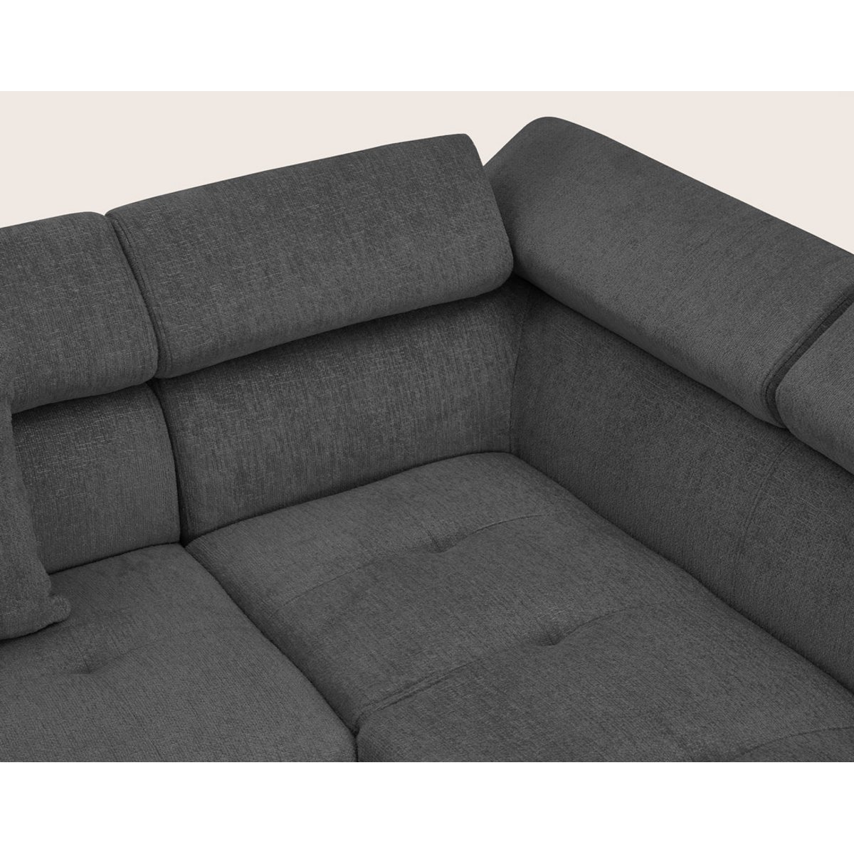 Canapé d'Angle Convertible 5 places - MARGAUX gris, BEST MOBILIER