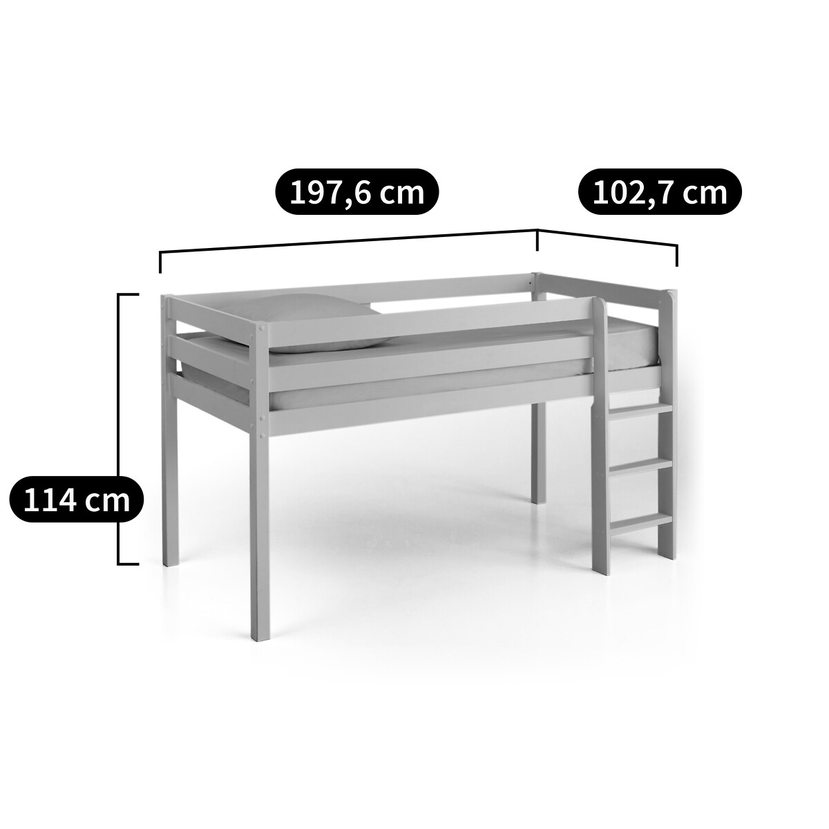 Halbhohes Bett Mirka weiss, LA REDOUTE INTERIEURS