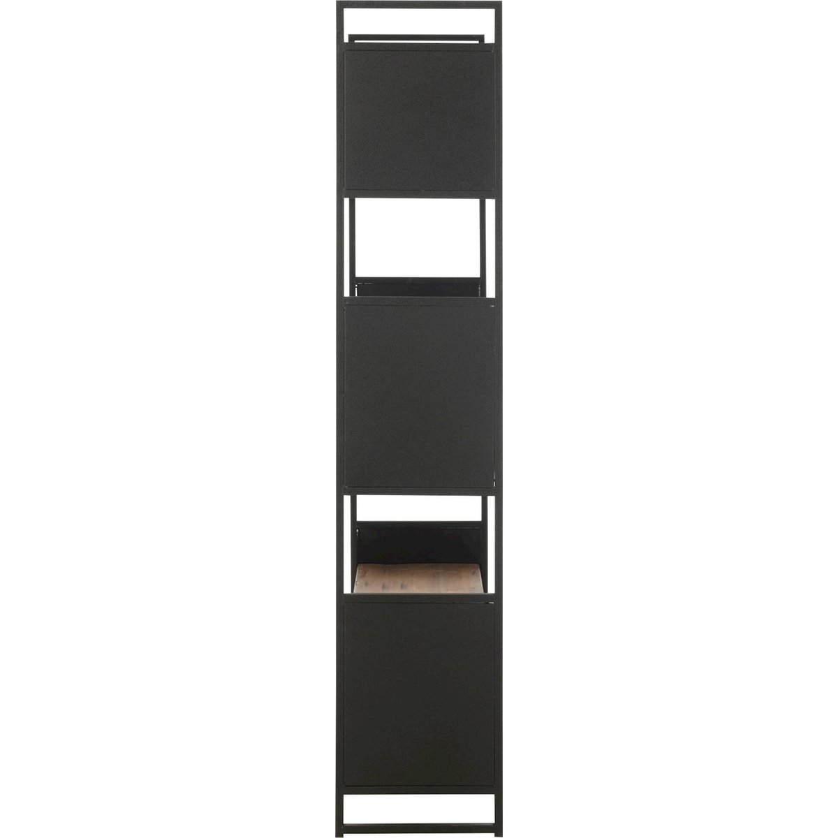 Étagère bois recyclé et métal style industriel naturel et noir, RECOLLECTION
