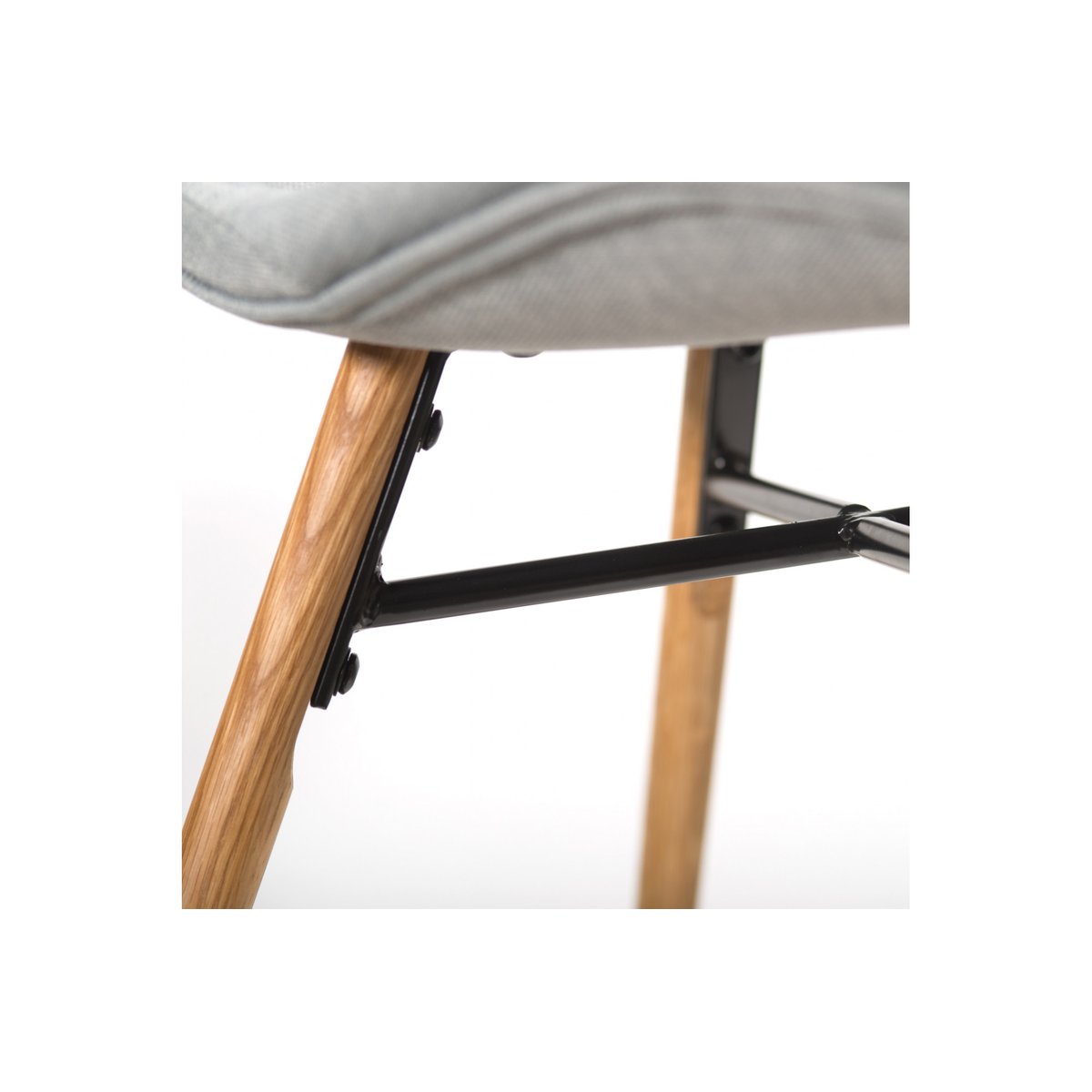 Table rectangulaire à rallonges L160/240 + 4 chaises tissu - BOSTON gris clair, HELLIN, DEPUIS 1862