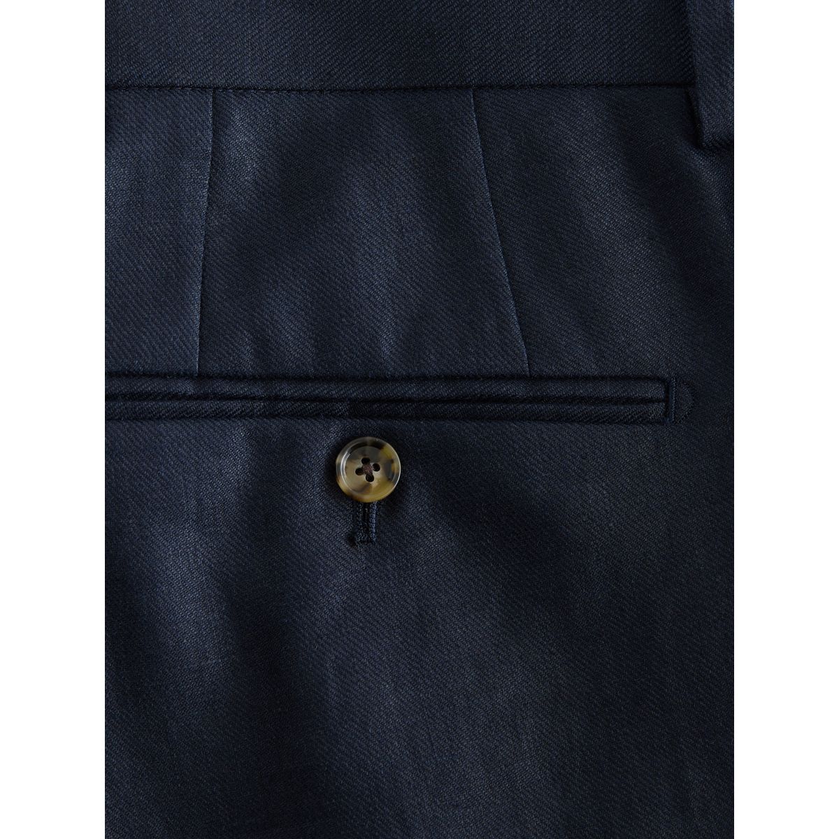 Pantalon de costume ajusté lin bleu, NEXT