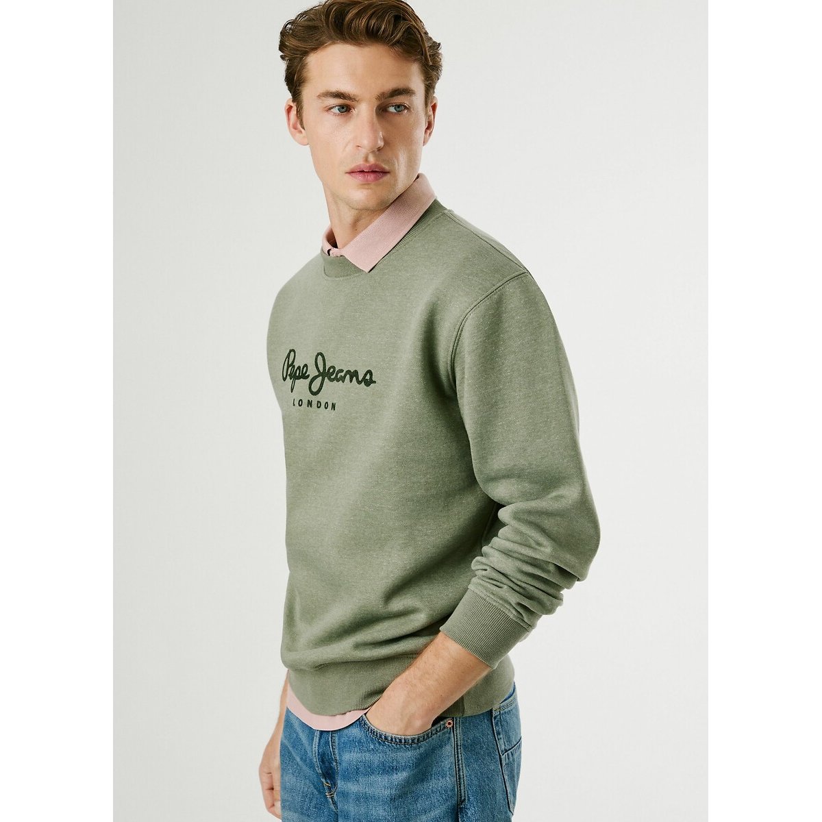 Macbeth Crew Neck Sweatshirt khaki, PEPE JEANS