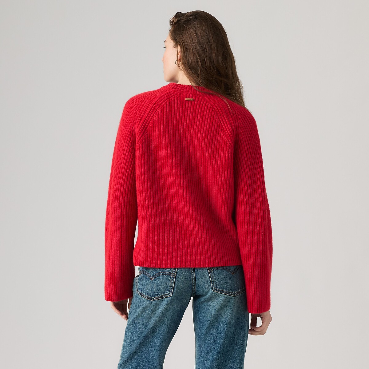 Pull col rond manches longues rouge, LEVI'S