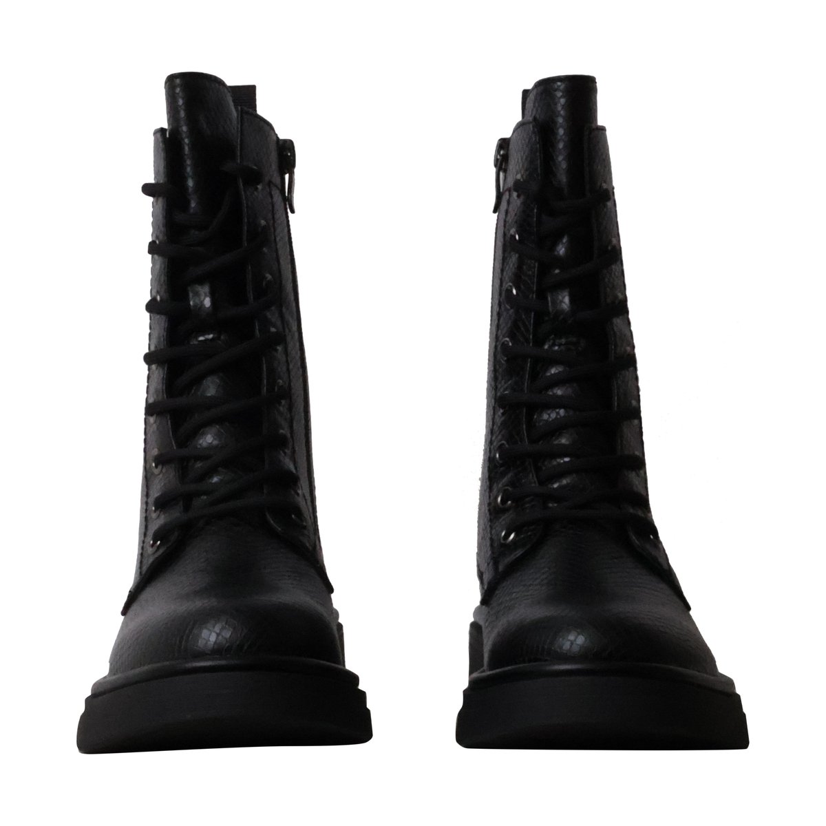 Bottines à Lacets Et Zip serpent, ENZA NUCCI
