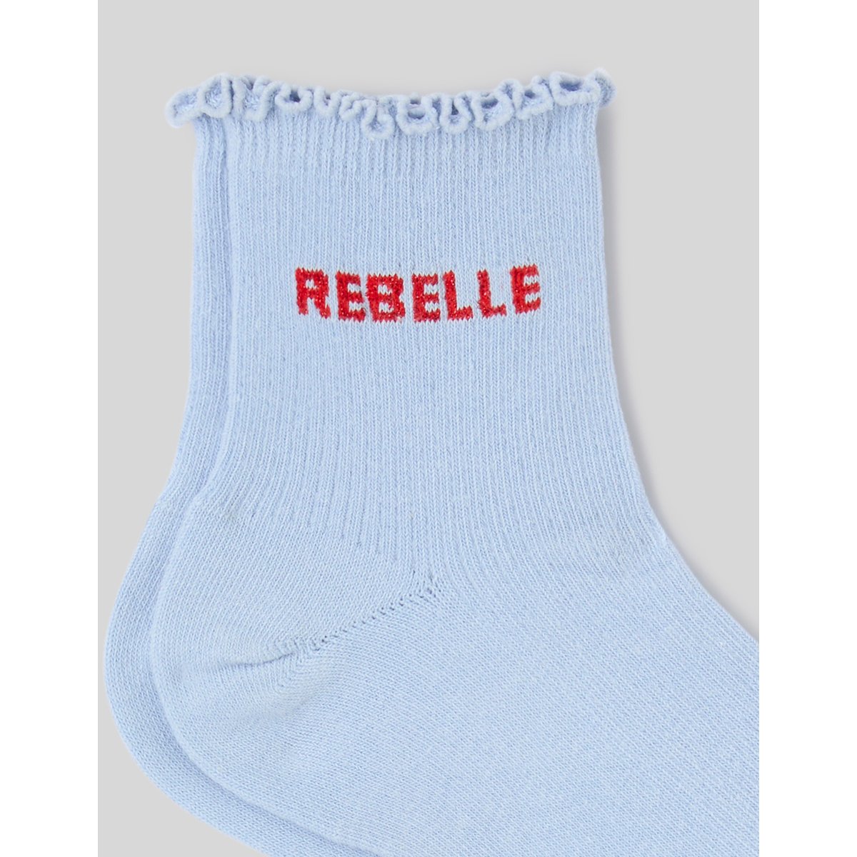 Paire de chaussettes unitaire bleu clair, BZB