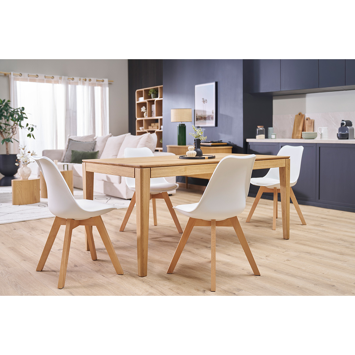 Chaises scandinaves (lot de 4) PAULINE blanc, MILIBOO