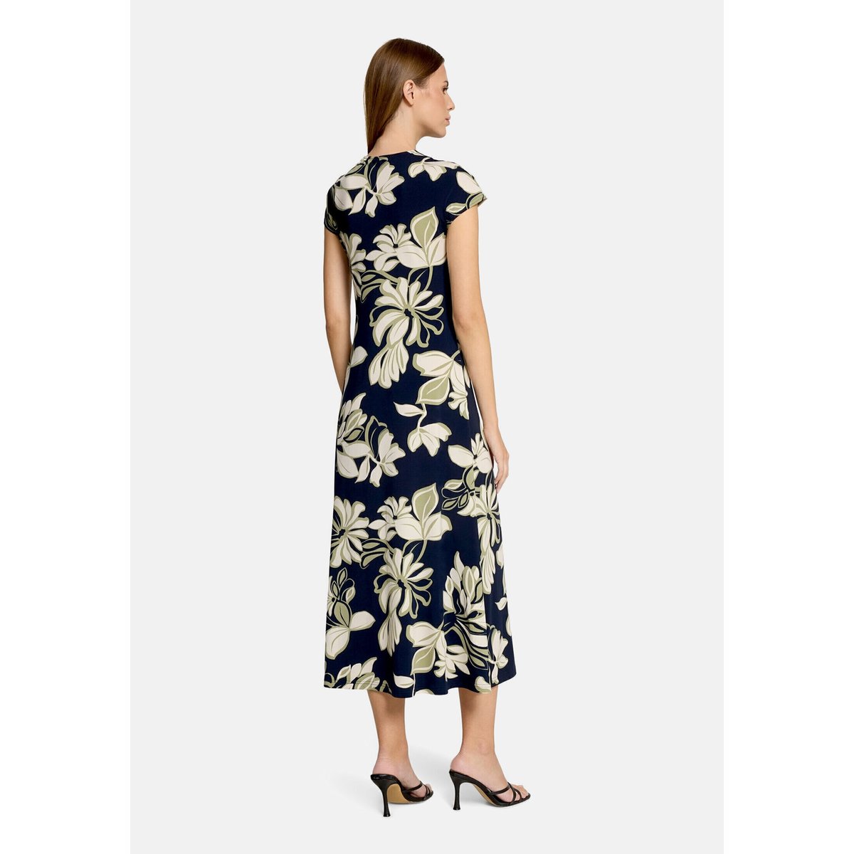 Robe longueur midi à fronce dark blue/green, BETTY BARCLAY