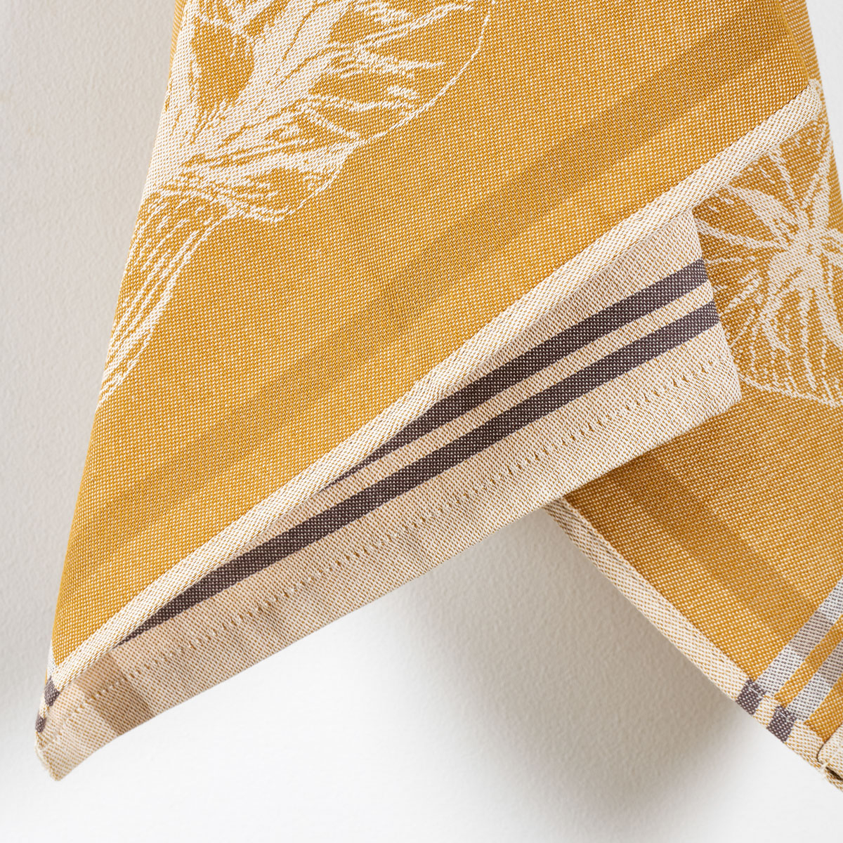 Lot de 3 torchons Au potager - Coton jacquard blanc, TRADITION DES VOSGES