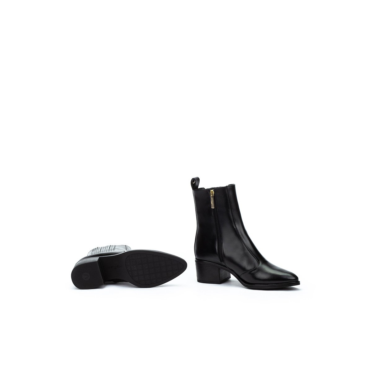Bottines à talon cuir Zinnia black, MARTINELLI