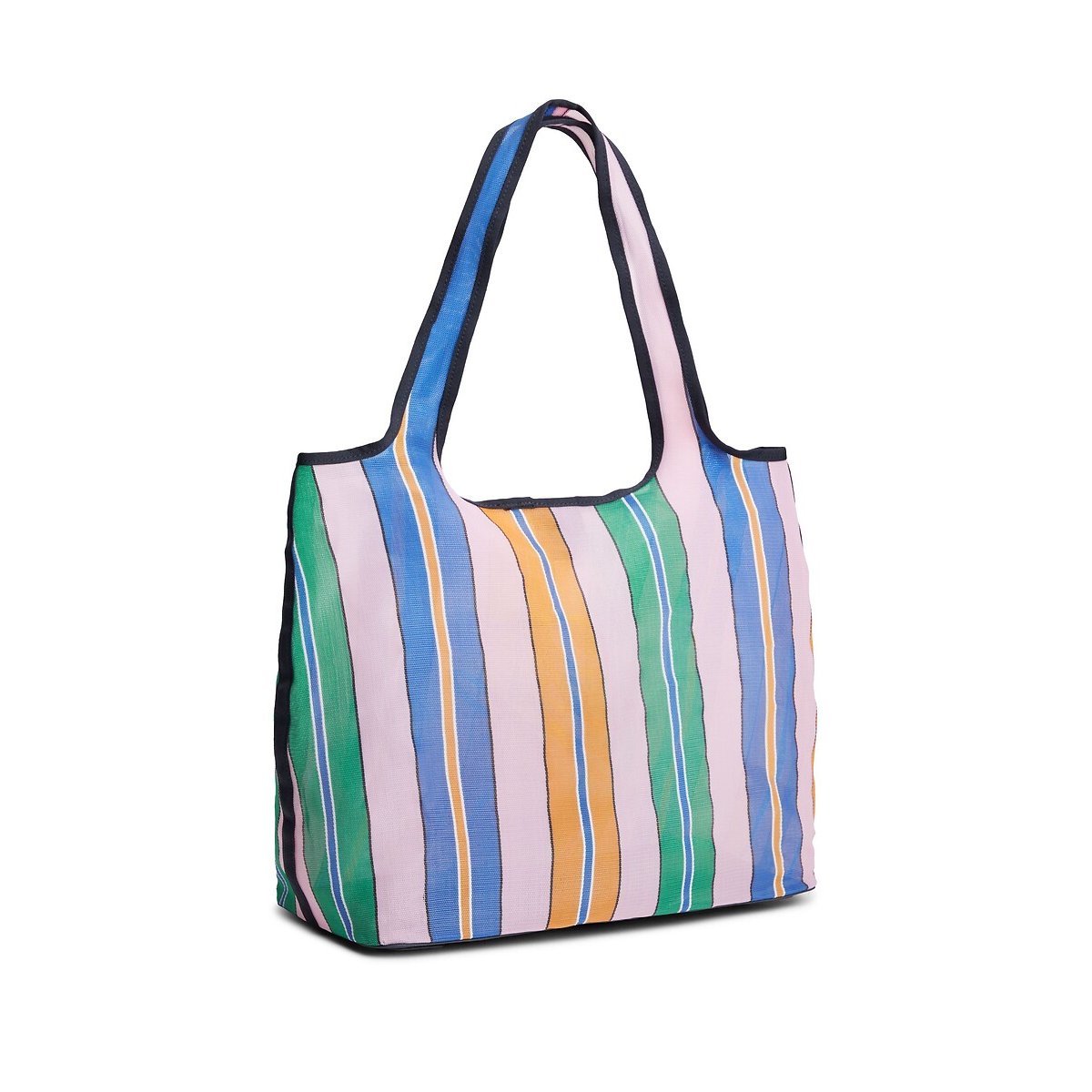 Sac tote bag rayé, TH SUMMER MESH rose multicolore, TOMMY HILFIGER