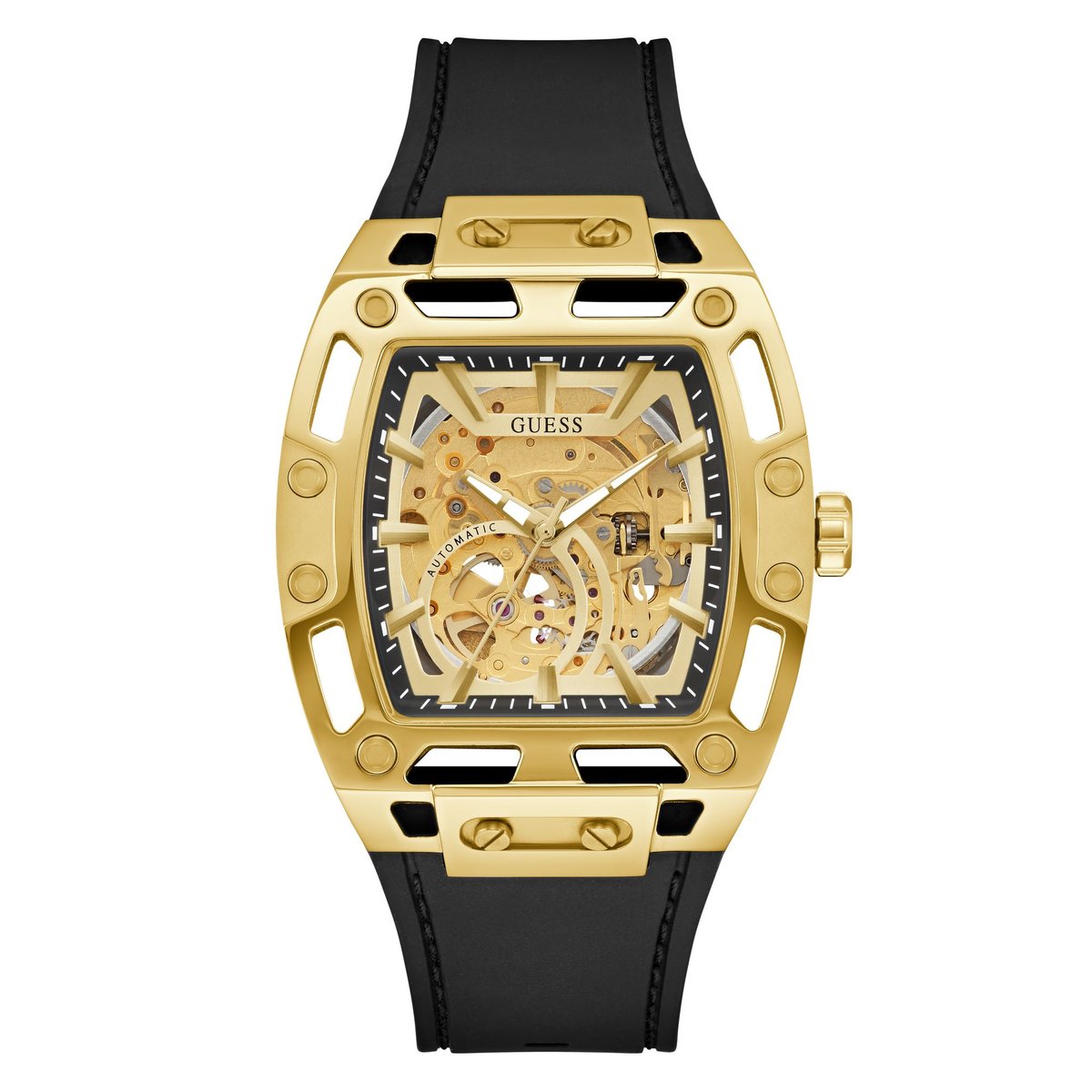 Montre Analogique PHOENIX doré champagne noir, GUESS