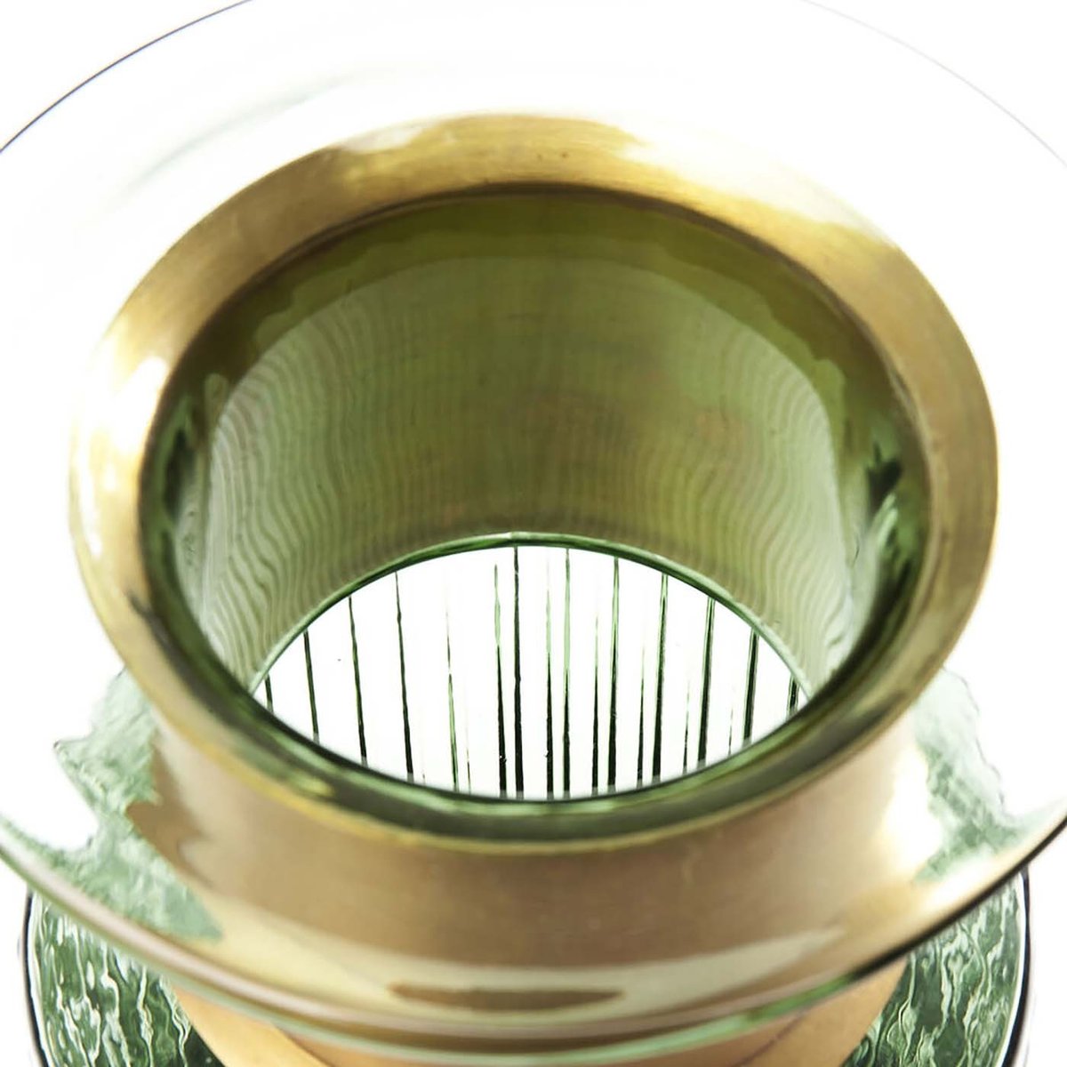 Vase en verre texturé, BARFLY vert, KARE DESIGN