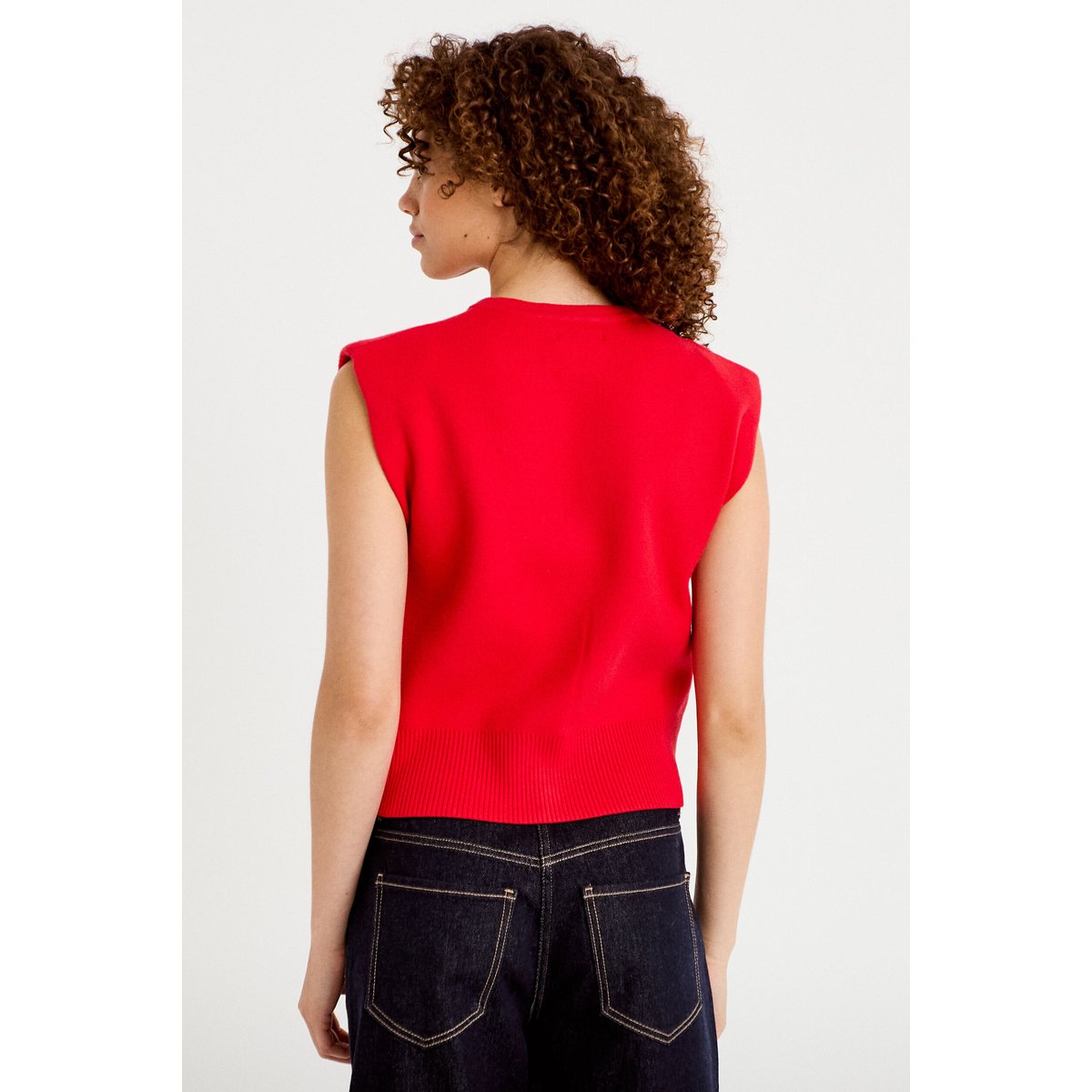 Gilet sans manches rouge, CACHE CACHE