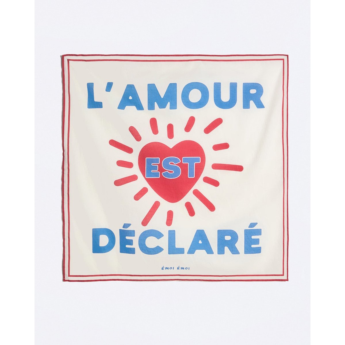 Bandana L'amour est déclaré beige crème, EMOI EMOI