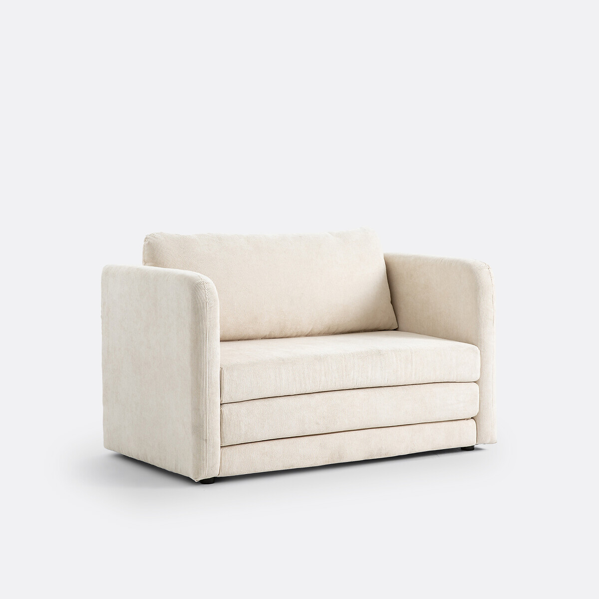 Hazel Corduroy Sofa Bed ecru , LA REDOUTE INTERIEURS
