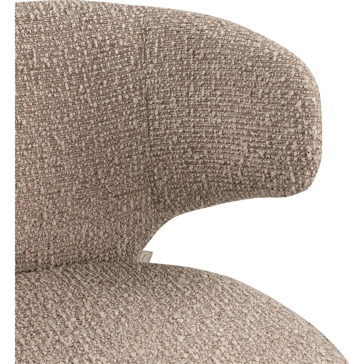 Tabouret de comptoir texturé moka chiné, RECOLLECTION