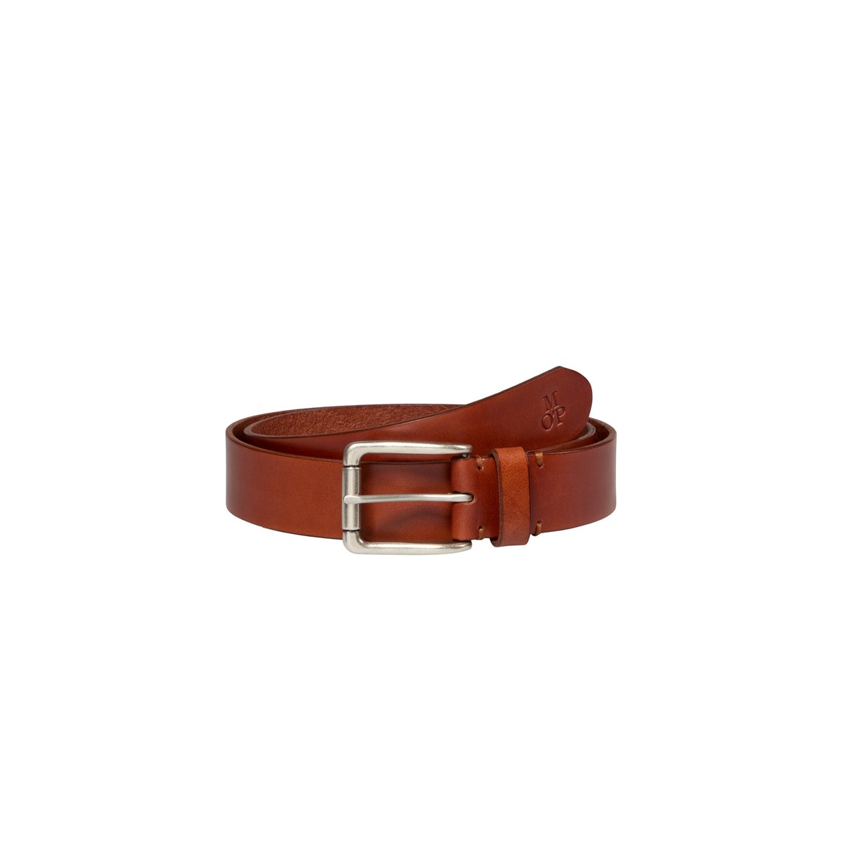 Ceinture en cuir de vache robuste marron foncé, MARC O'POLO