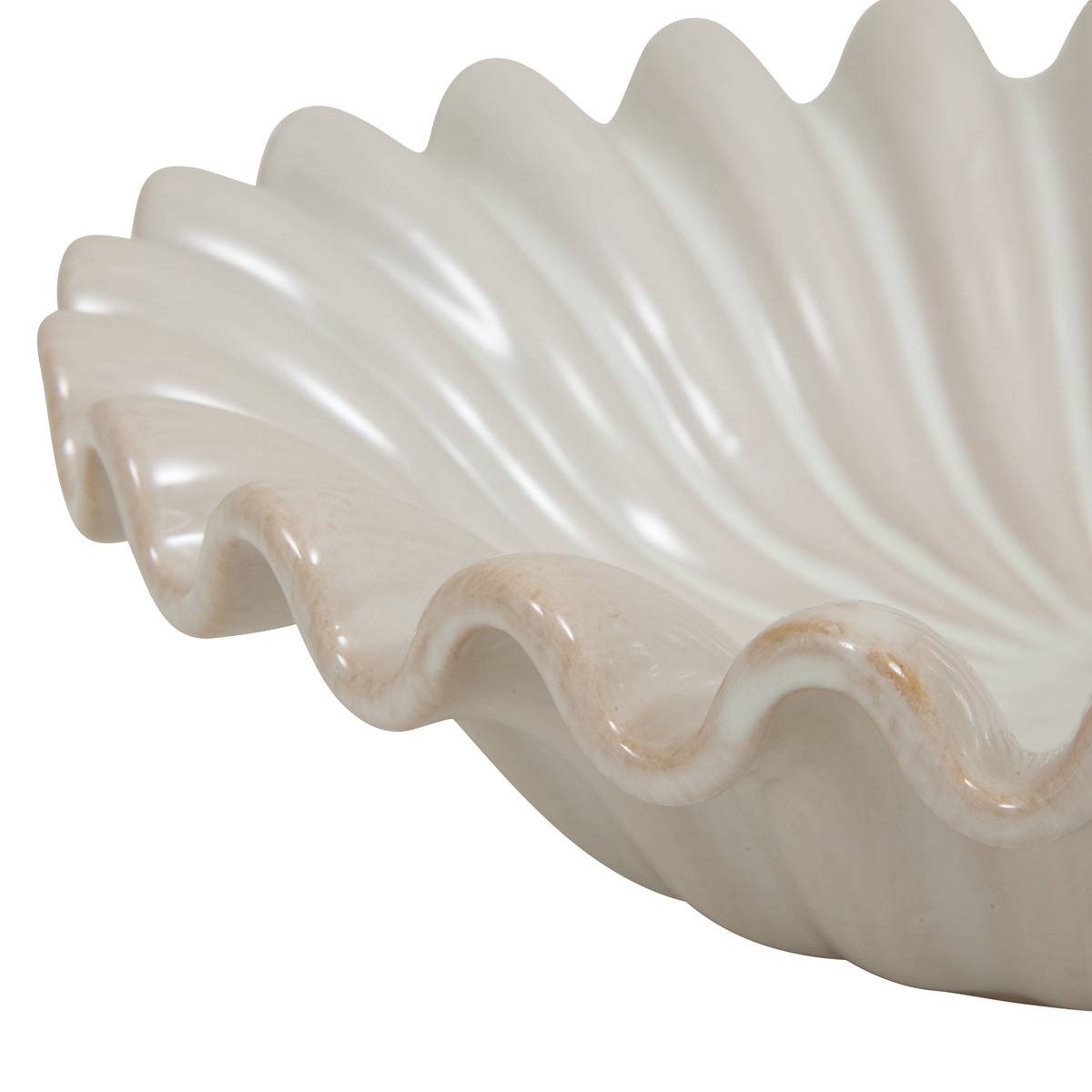 Coupelle D25cm en céramique SIEN blanc, ATMOSPHERA
