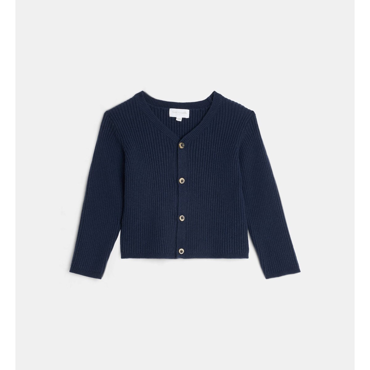Gilet tahe en maille de laine mélangée bleu, CADET ROUSSELLE